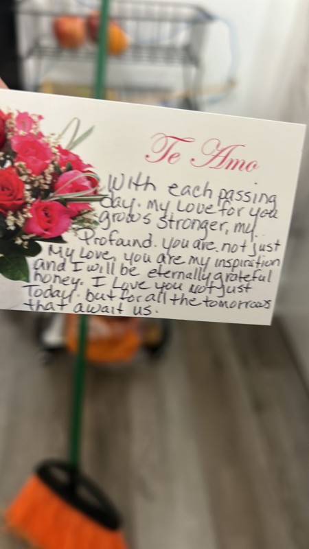 Hand written love letter
