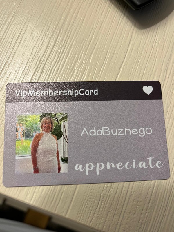 Celebrity fan membership card